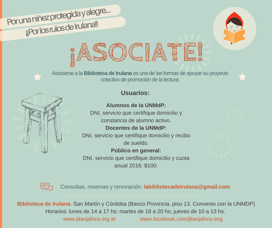 ¡Asociate a la Biblioteca de Irulana!